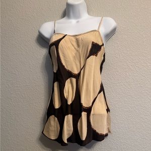 Diane Von Furstenberg Tan/Brown Camisole Top